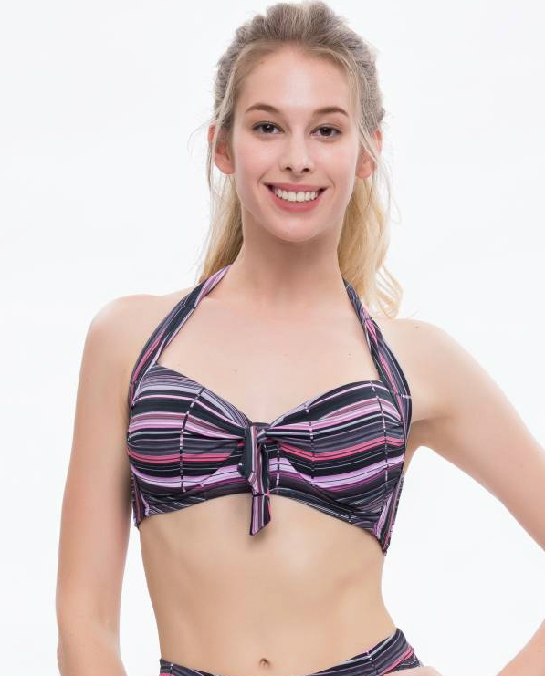 Prismatic Stripe Dessert Dark B-D Cup Bikiniöverdel Sunseeker