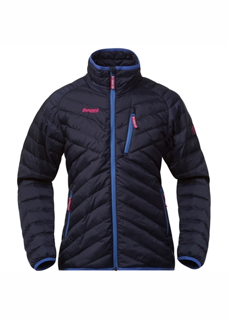 Bergans Josten Down Youth Girl Jacket Navy Warm Cobolt Hot Pink