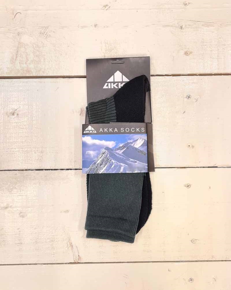 AKKA Socka Med Ull Herr Grön 1