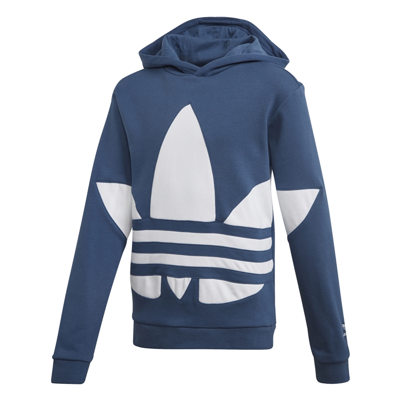 Adidas Big Trefoil Hoodie Junior Marinblå (1)