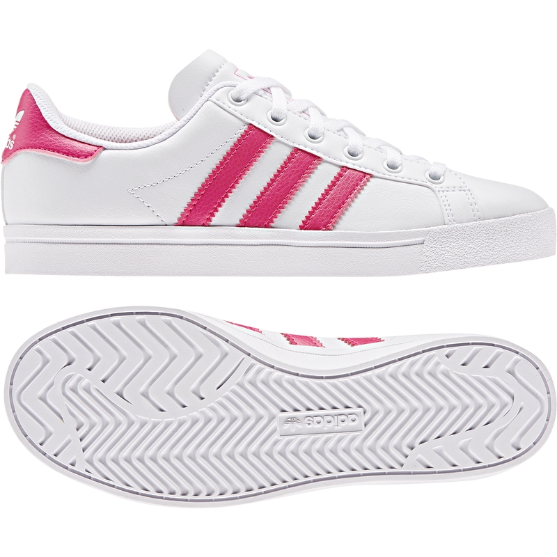 Adidas Coast Star Skor Junior Vit Rosa båda