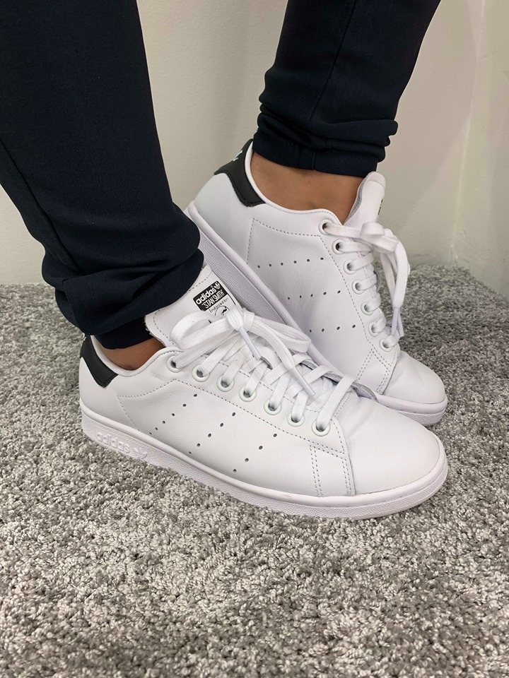 Adidas Stan Smith Skor Junior Vit Svart SMILE