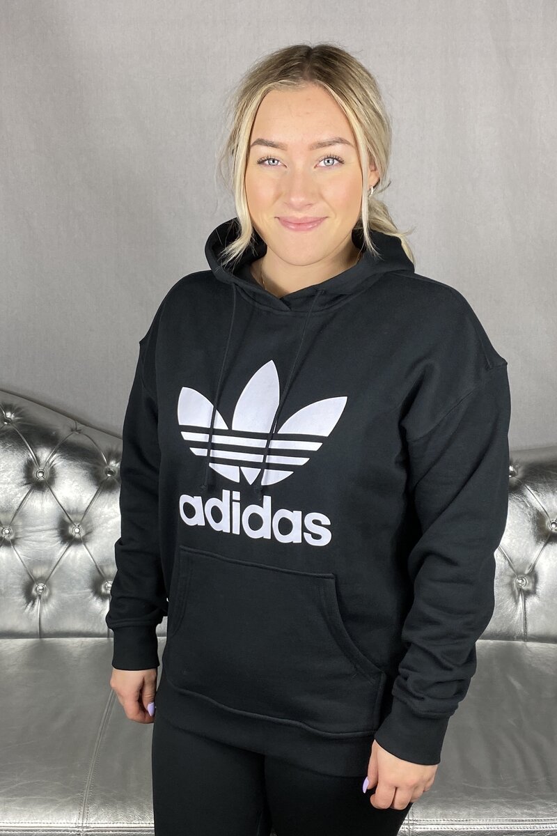 Adidas-Trefoil-Hoodie-Dam-Svart-10