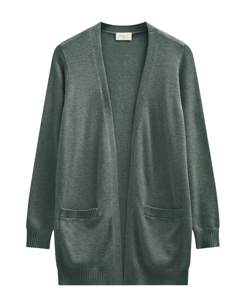 Agnes-Cardigan-Dam-Dark-Forest-Melange-Freequent--Smilebutiken-1