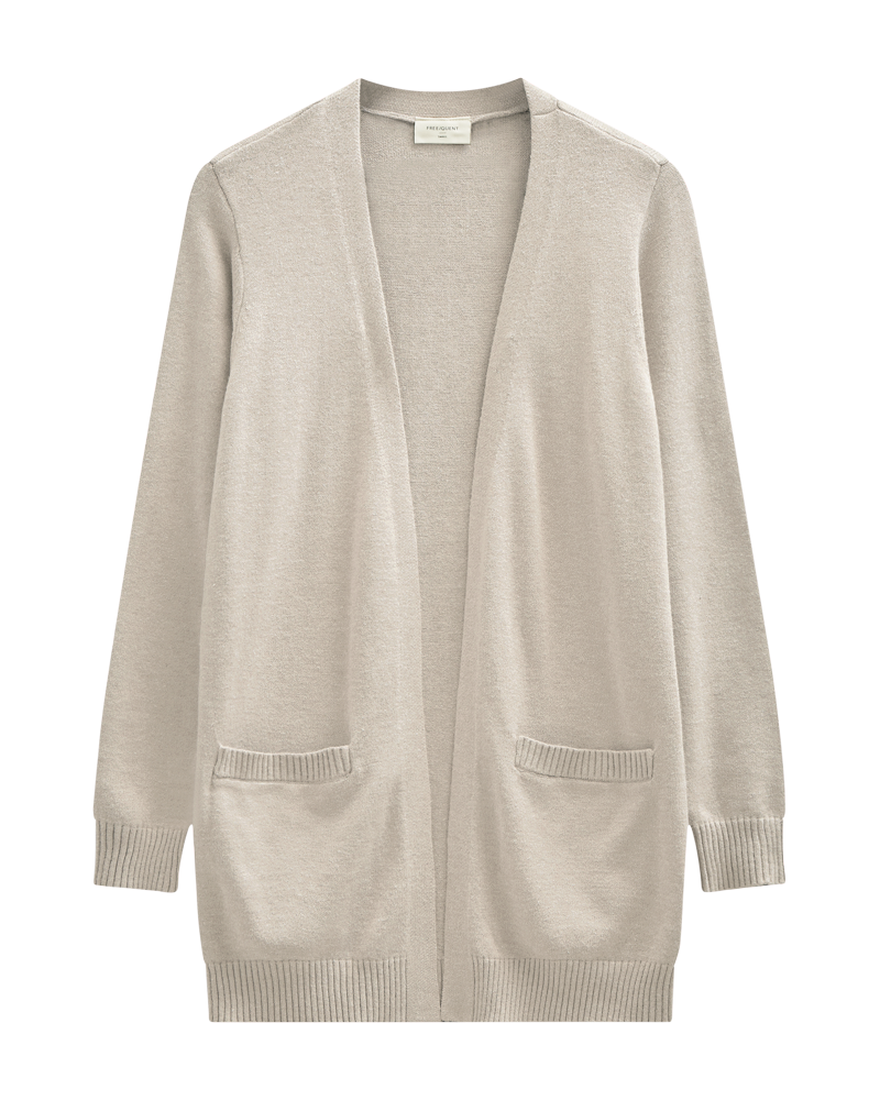 Agnes-Cardigan-Dam-Moonbeam-Melange-Freequent--Smilebutiken-1