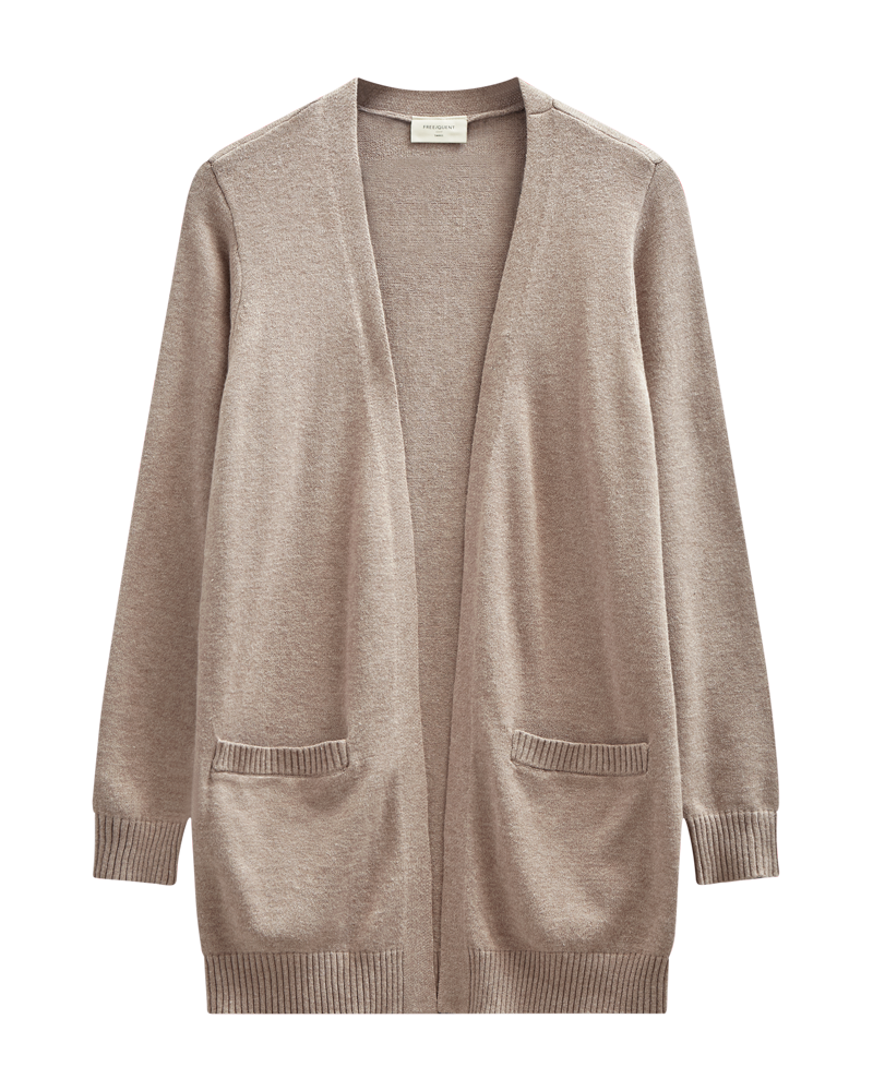 Agnes-Cardigan-Dam-Silver-Mink-Melange-Freequent--Smilebutiken-1