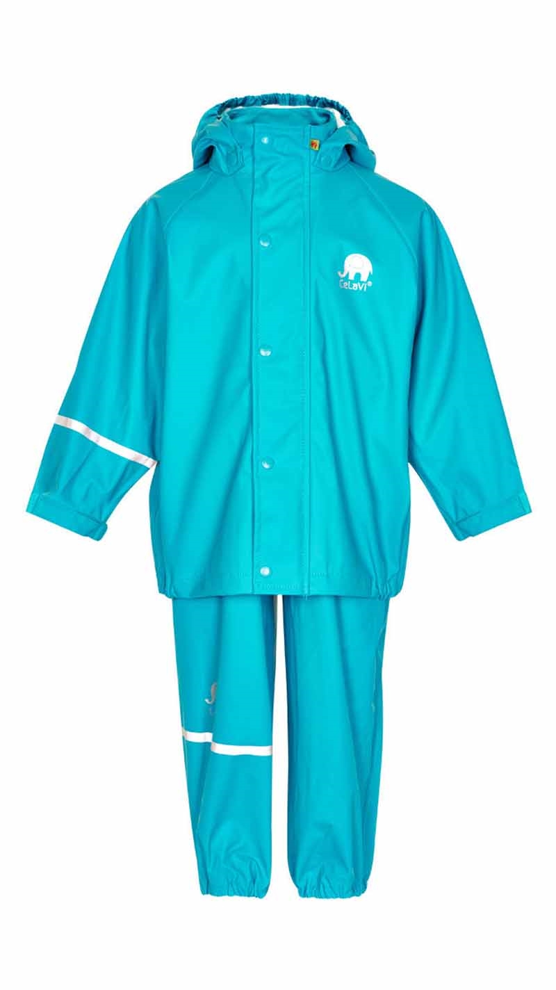 Basic Rainwear Set Turquoise Ofodrat regnset Barn