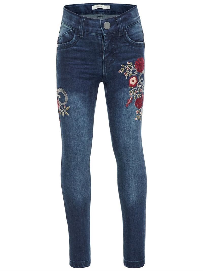 Batilde Skinny Denim Pant Dark Blue Denim Mini Name it