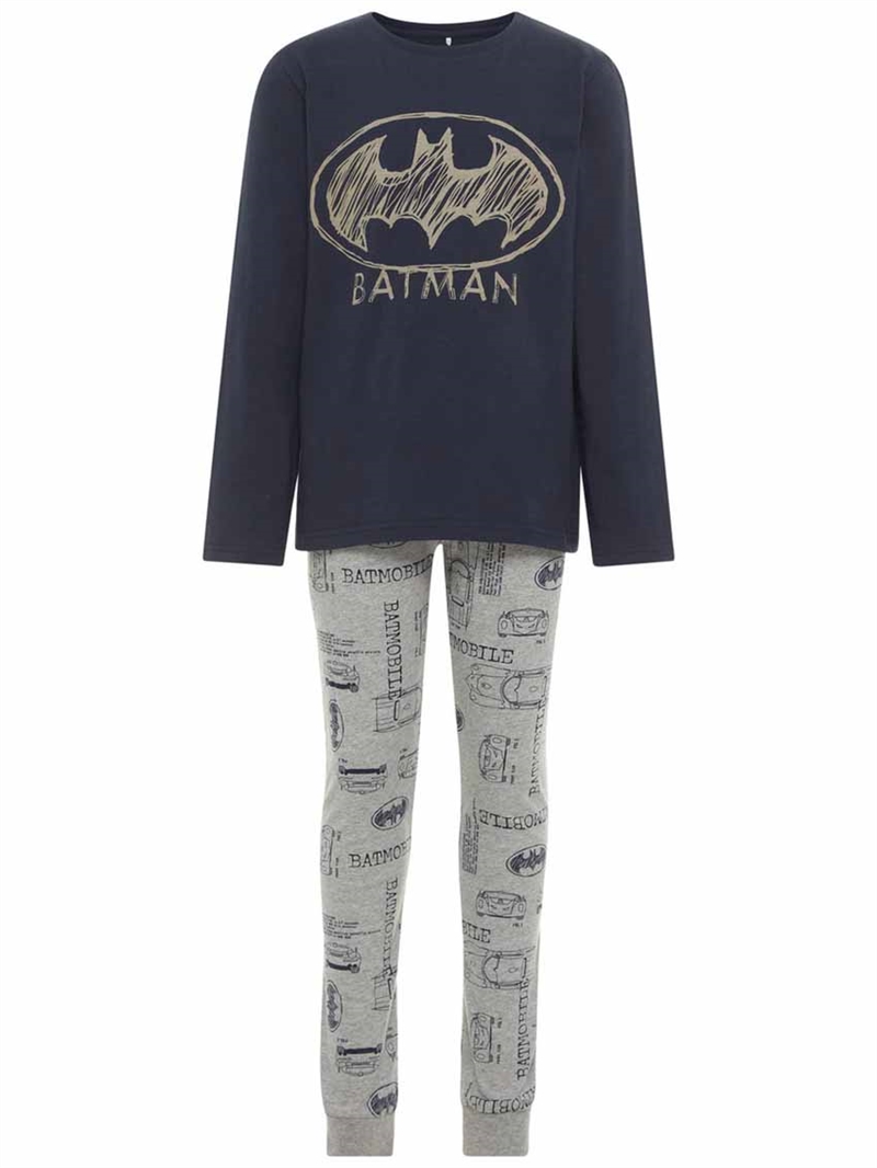 Batman Tvådelad Långärmad Pyjamas Mörkblå Junior Name It