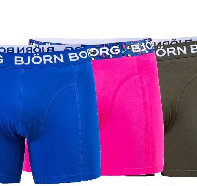 Björn Borg 3-pack Kalsong Sammy Herr Rosa Lila Grön 2
