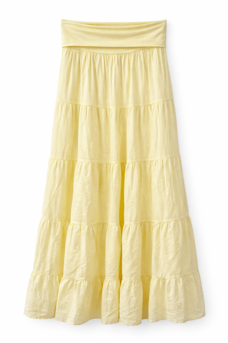 Bristol Volangkjol Dam Light Yellow Chica London | Smilebutiken