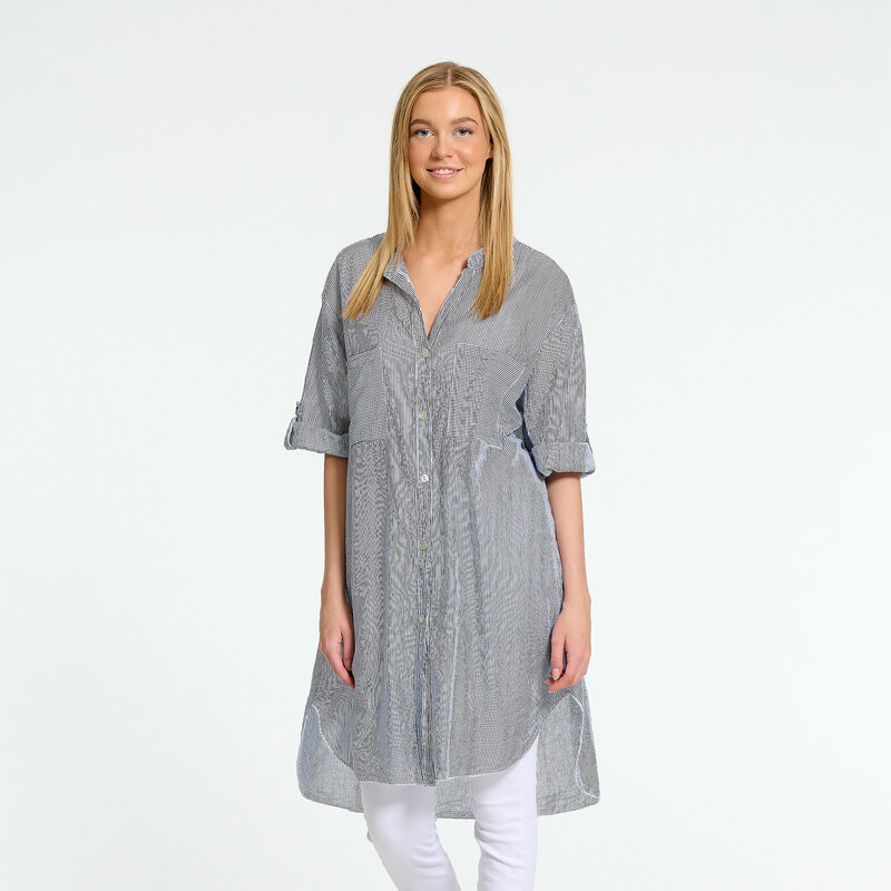 Bugatti-Langskjorta-Dam-White-Blue-Stripe-Marta-du-Chateau--Smilebutiken-1