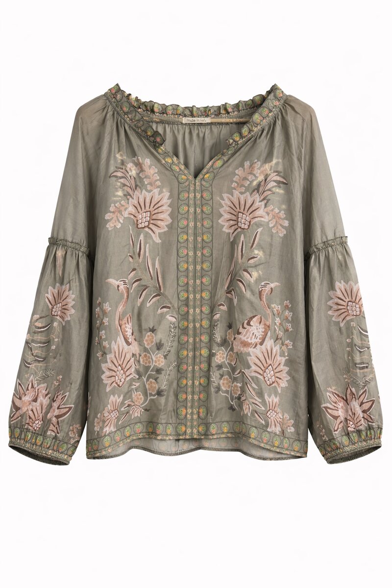 Chica-London-Gudrun-V-ringad-Blus-Dam-Khaki-1