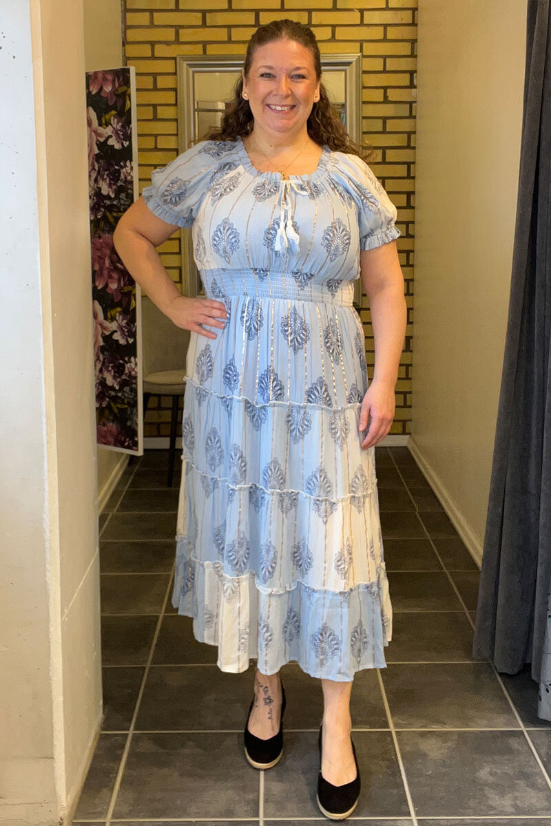 Chica-London-Karolina-Klanning-med-Smock-Dam-Blue-1