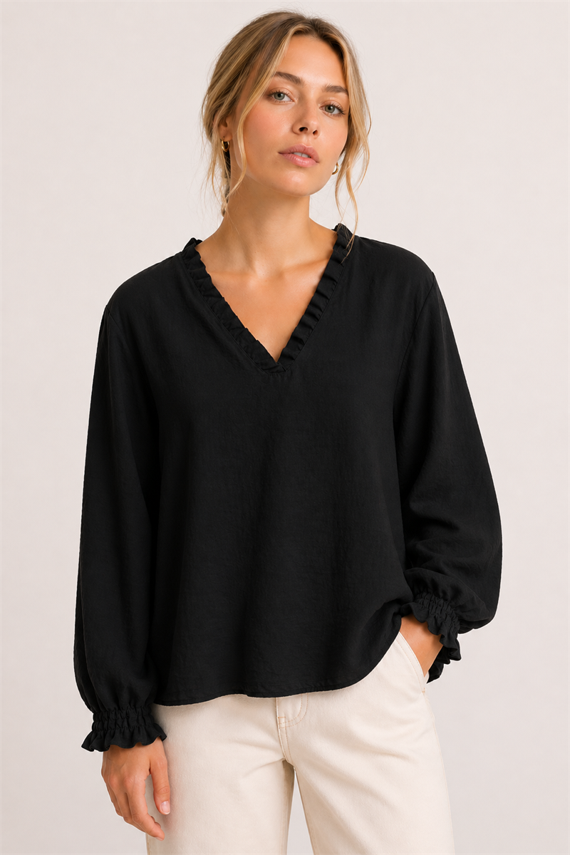Chica London Padma Topp Dam Black