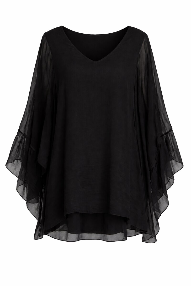 Chica-London-Rosalind-V-ringad-Topp-Dam-Black-1