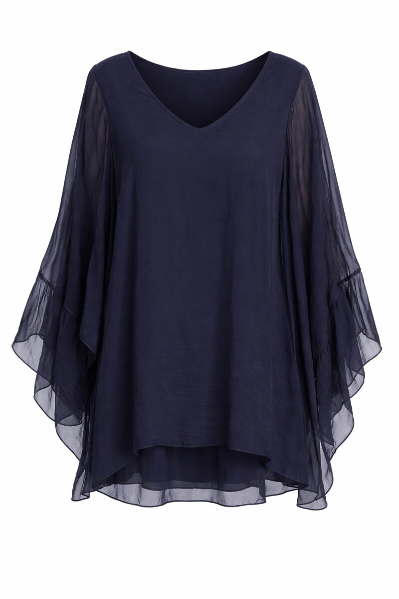 Chica-London-Rosalind-V-ringad-Topp-Dam-Navy-1