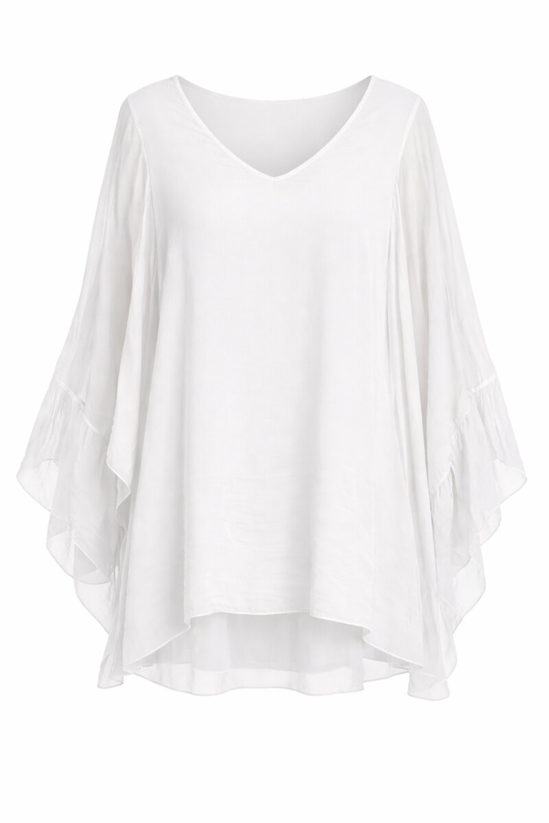 Chica-London-Rosalind-V-ringad-Topp-Dam-White-1