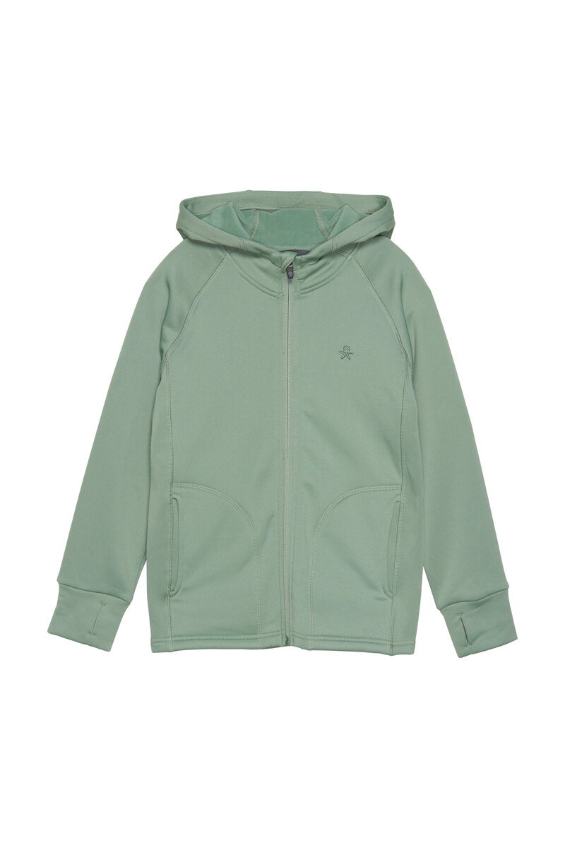 Color-Kids-Fleecejacka-Med-Luva-Junior-Green-Bay-3