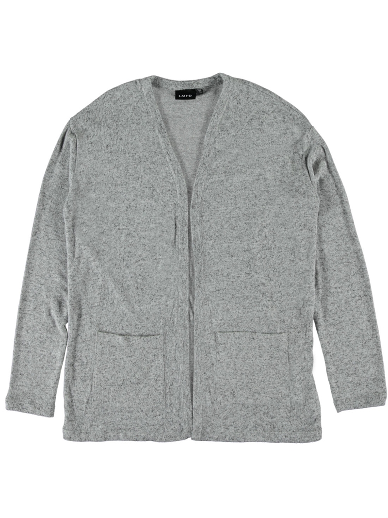 Dicte Ls Oversize Grey Melange Stickad Barncardigan Name It