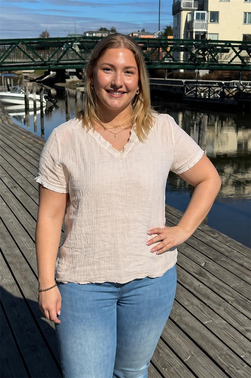 Emeline Blus Dam Beige Chica London | Smilebutiken