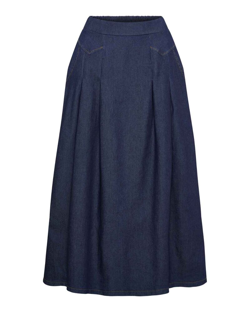 Eriana-Lang-Jeanskjol-Dam-Morkbla-Dark-Denim-Marta-du-Chateau--Smilebutiken-1