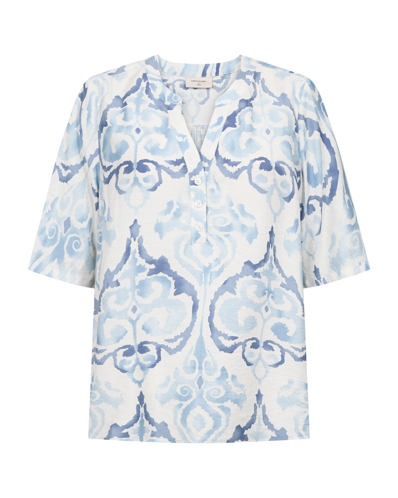 Esvespa-Blus-Dam-Chambray-Blue-W-Star-Off-White-Freequent--Smilebutiken-1