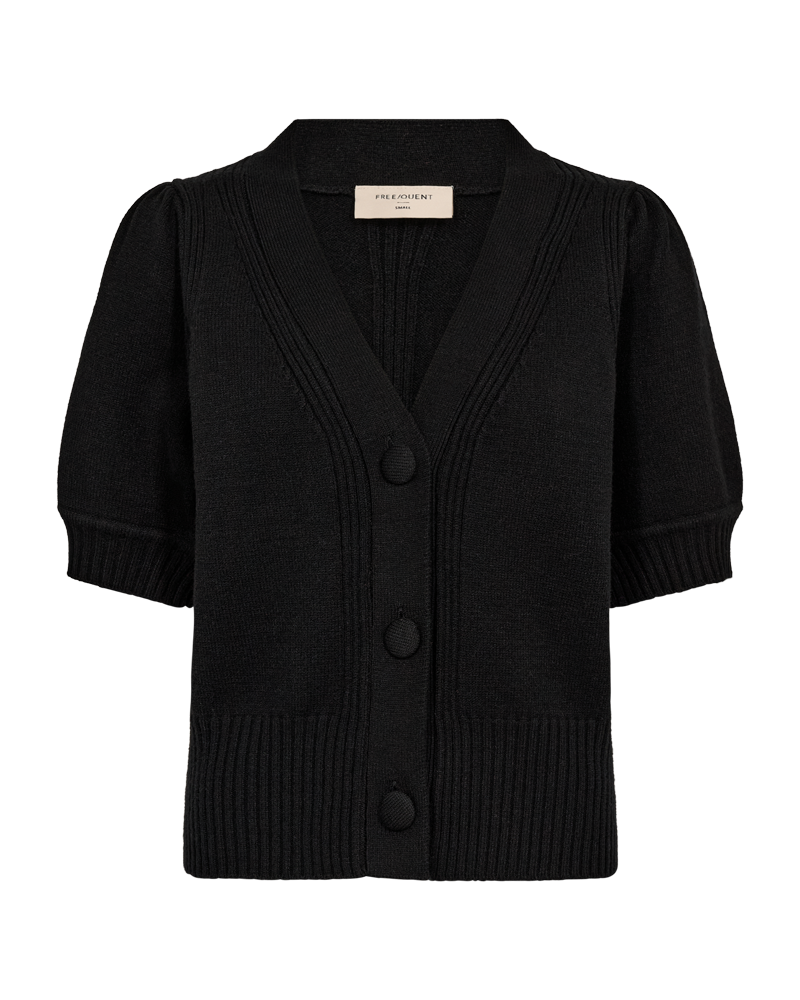 Freequent Alpi Kortärmad Cardigan Dam Black