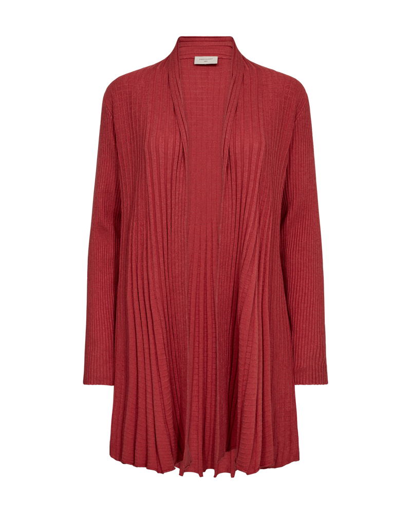 Freequent Claudisse Long Cardigan Dam Baked Apple Melange