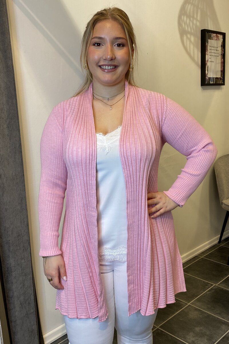 Freequent-Claudisse-Long-Cardigan-Dam-Lilac-Sachet-Melange-10