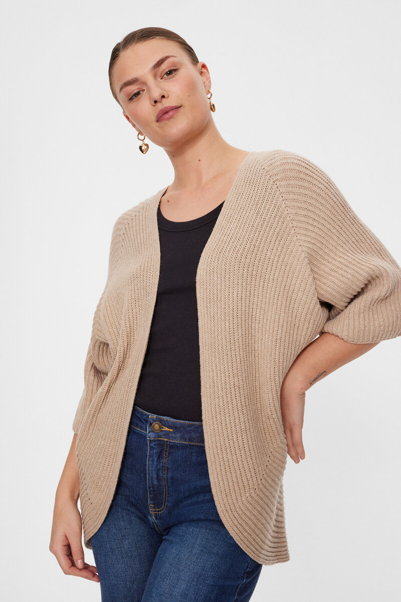 Freequent-Cotla-Cardigan-Dam-Simply-Taupe-Mel-1