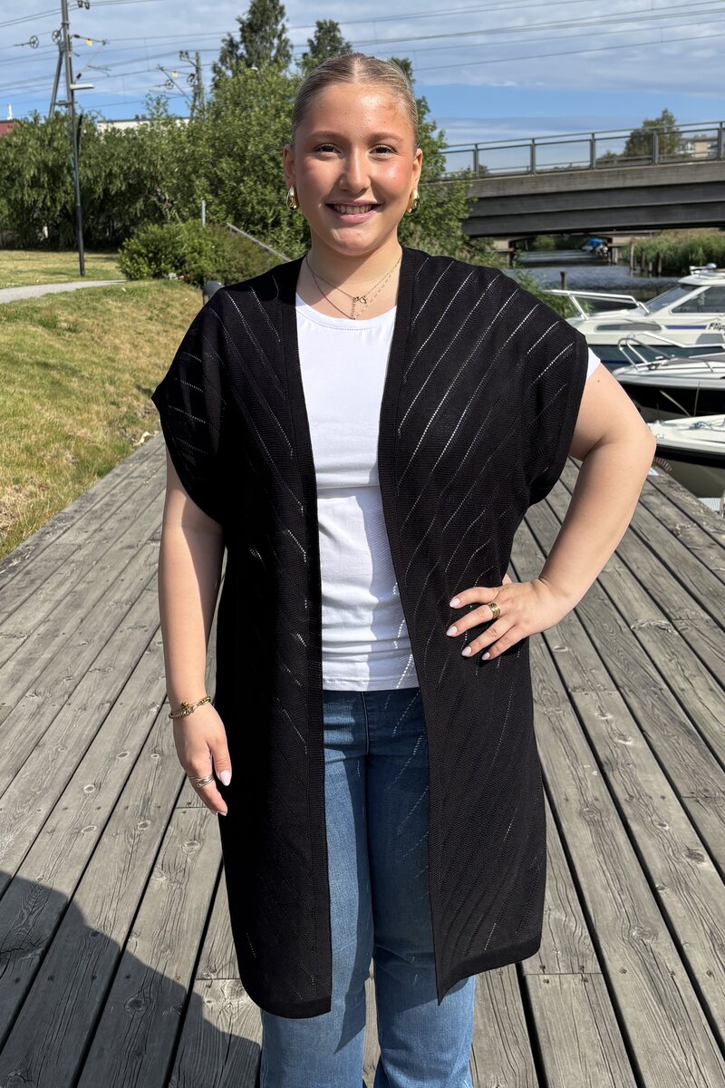 Freequent-Elina-Lang-Cardigan-Dam-Black-10