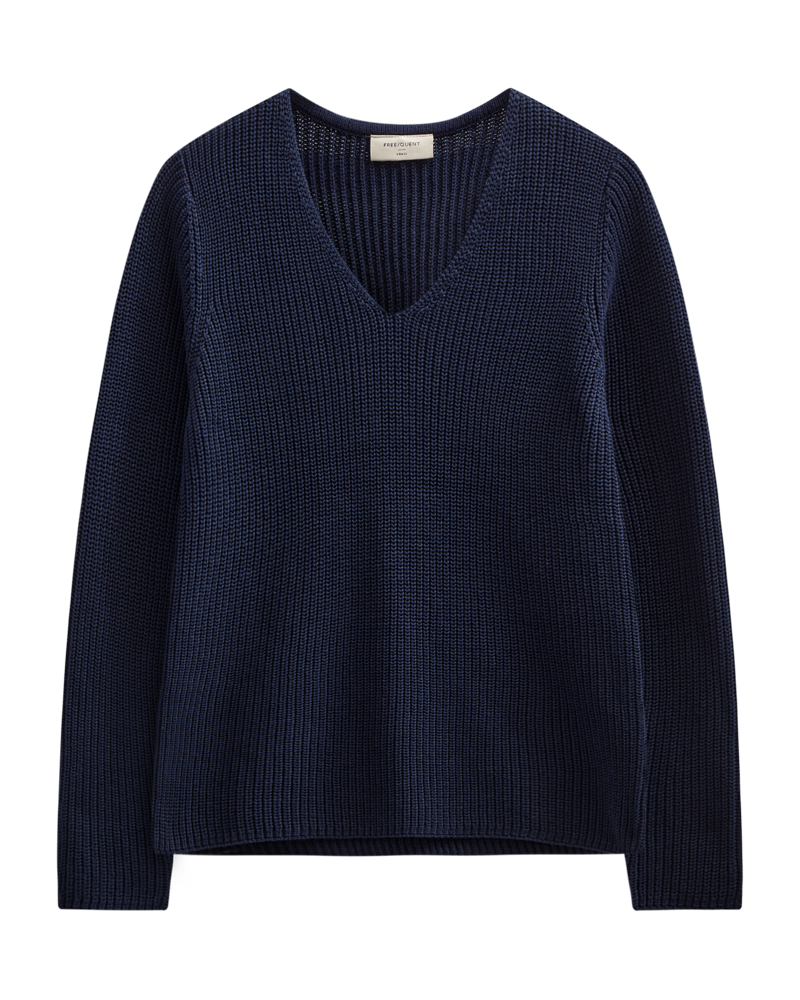 Freequent-Ellis-V-ringad-Troja-Dam-Navy-Blazer-1