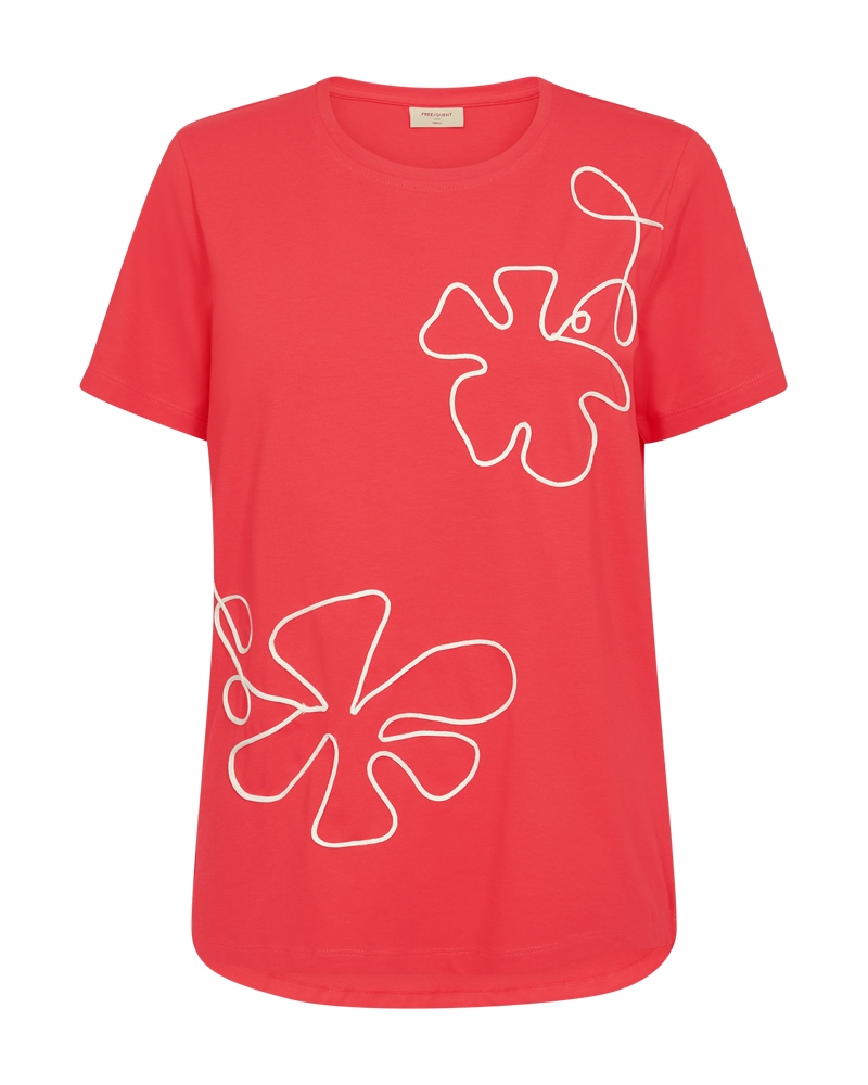 Freequent Fenjal T-shirt Dam Bittersweet W Star Off-white