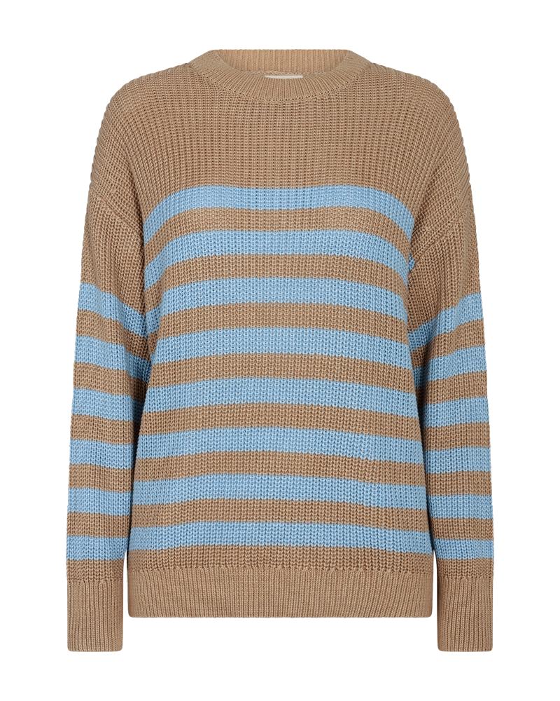 Freequent-Iben-Pullover-Dam-Desert-Taupe-w.-Chambray-Blue-1