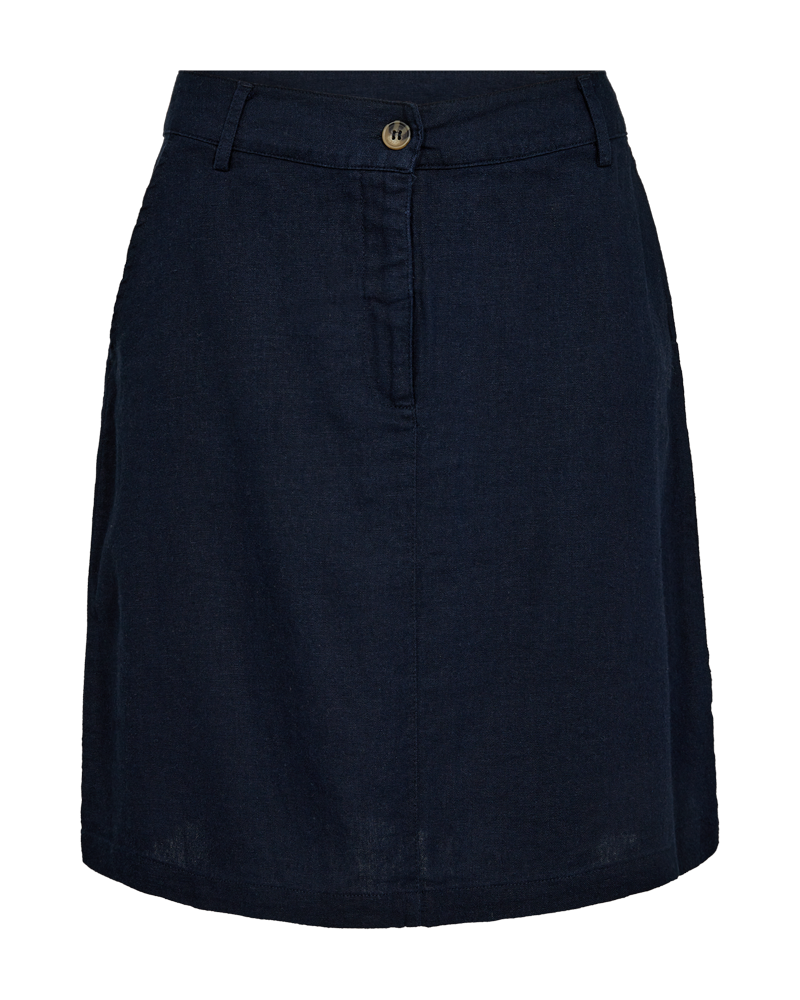 Freequent-Lava-Kort-Kjol-Dam-Navy-Blazer-1
