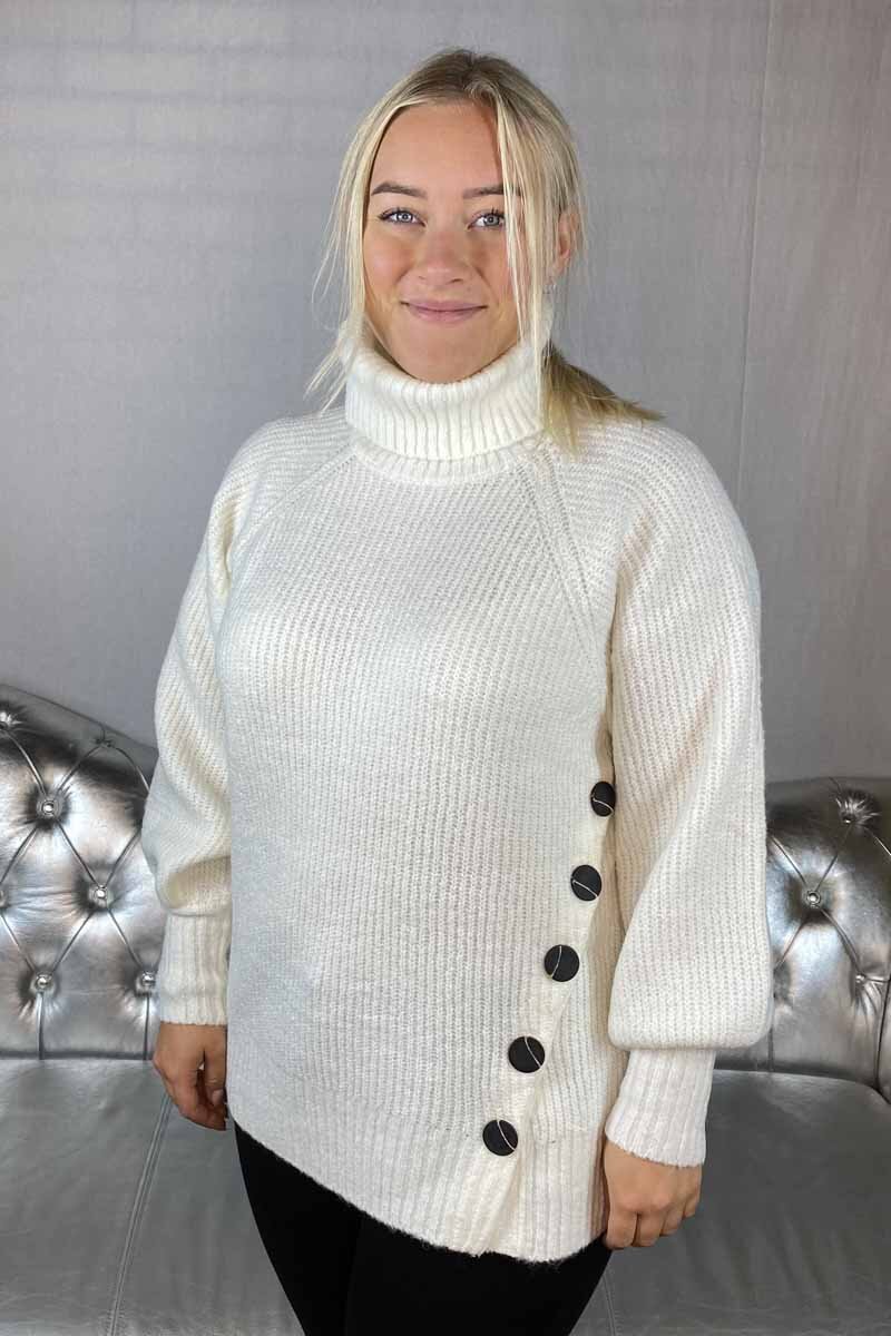 Freequent-Silas-Stickad-Troja-Dam-Offwhite-Melange-10