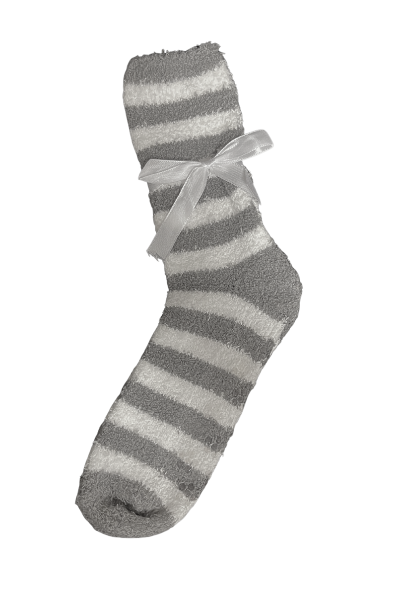 Gill Myssocka med halkskydd Dam Grå Randig