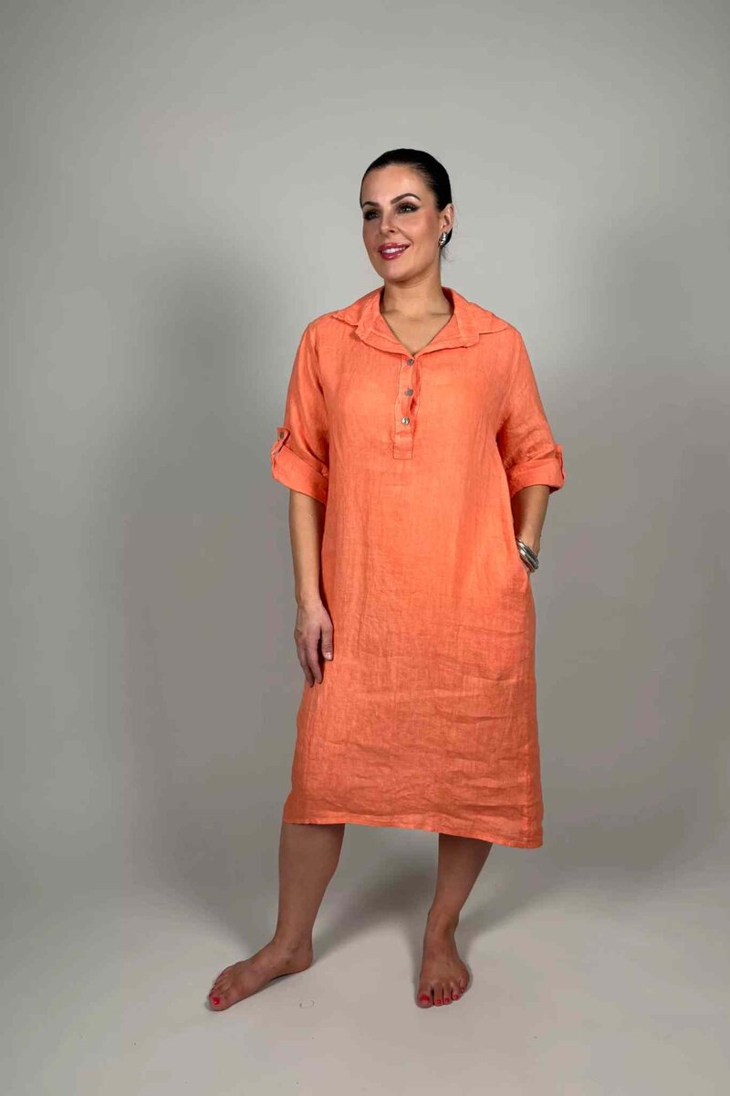 Gry-Linneklanning-Dam-Orange-Camicia--Smilebutiken-1