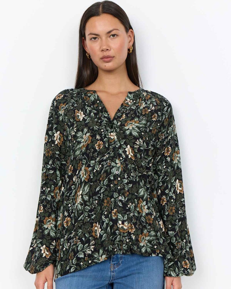 Halbin-1-Blommig-Skjortblus-Dam-Forest-Night-Combi-Soyaconcept--Smilebutiken-1
