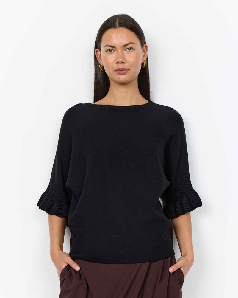 Helda-1-Pullover-Med-Volangarm-Dam-Black-Soyaconcept--Smilebutiken-1