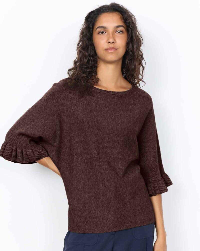 Helda-1-Pullover-Med-Volangarm-Dam-Chocolate-Plum-Melange-Soyaconcept--Smilebutiken-1