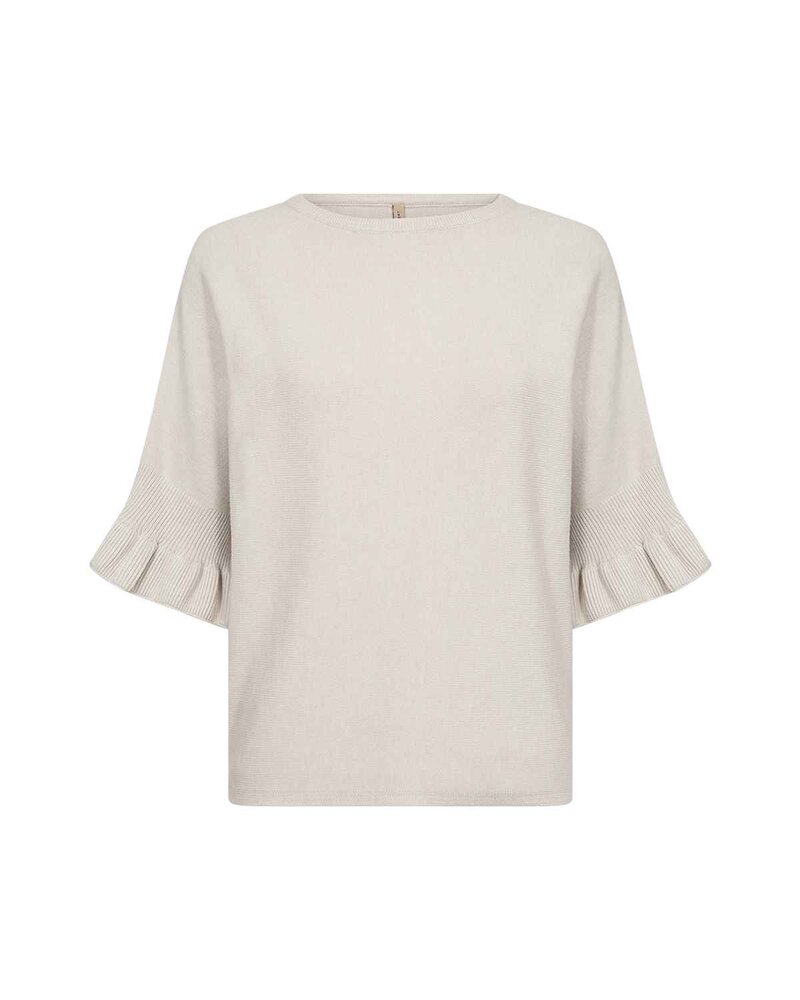 Helda-1-Pullover-Med-Volangarm-Dam-Light-Sand-Melange-Soyaconcept--Smilebutiken-1