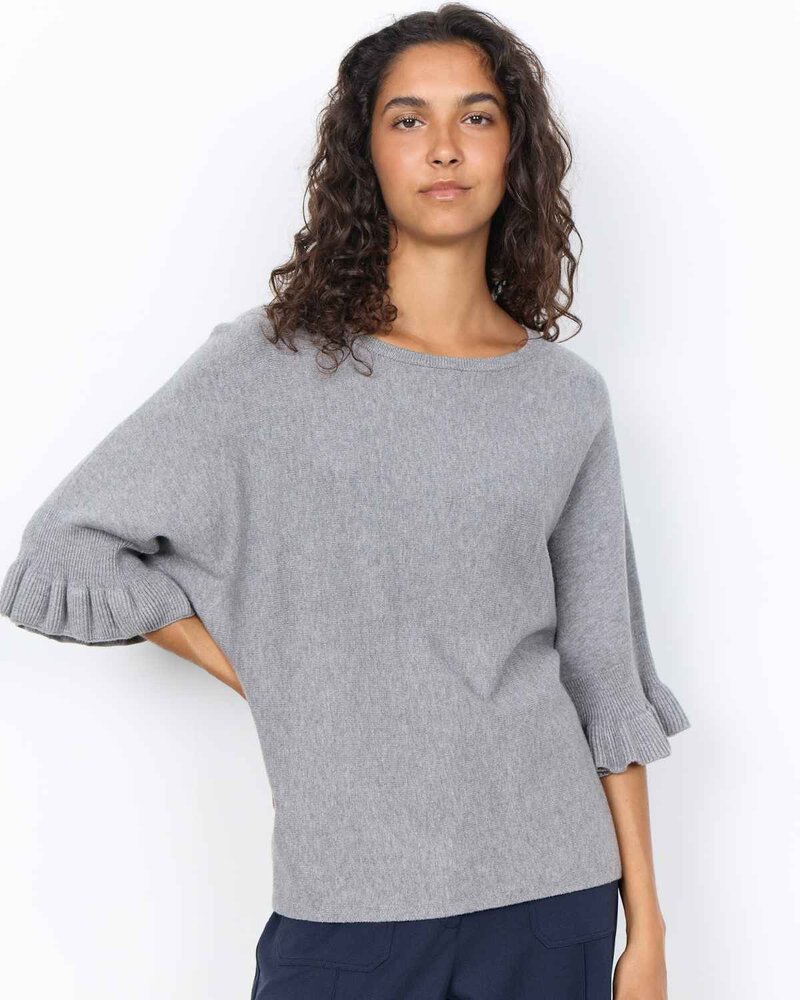 Helda-1-Pullover-Med-Volangarm-Dam-Medium-Grey-Melange-Soyaconcept--Smilebutiken-1