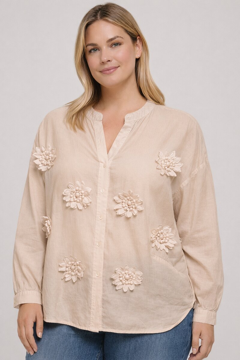JS-Millenium-Sydney-Blus-Med-Blommor-Dam-Beige-1