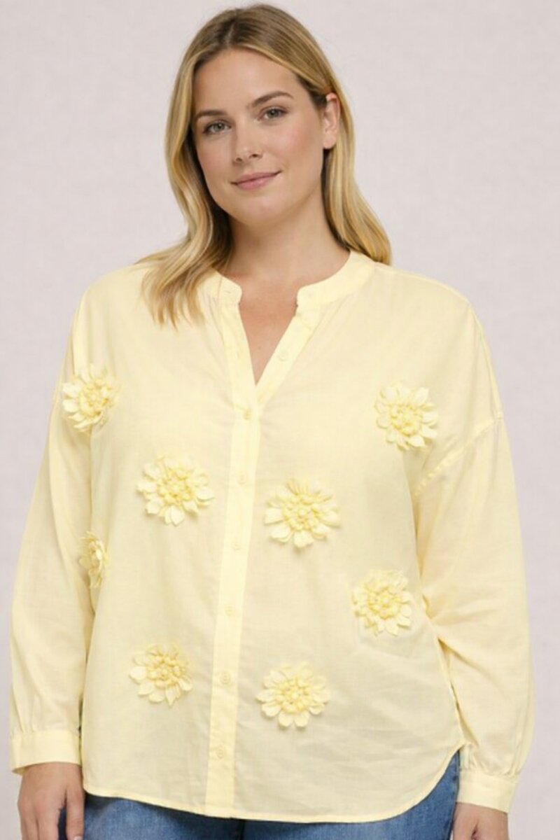 JS-Millenium-Sydney-Blus-Med-Blommor-Dam-Yellow-1