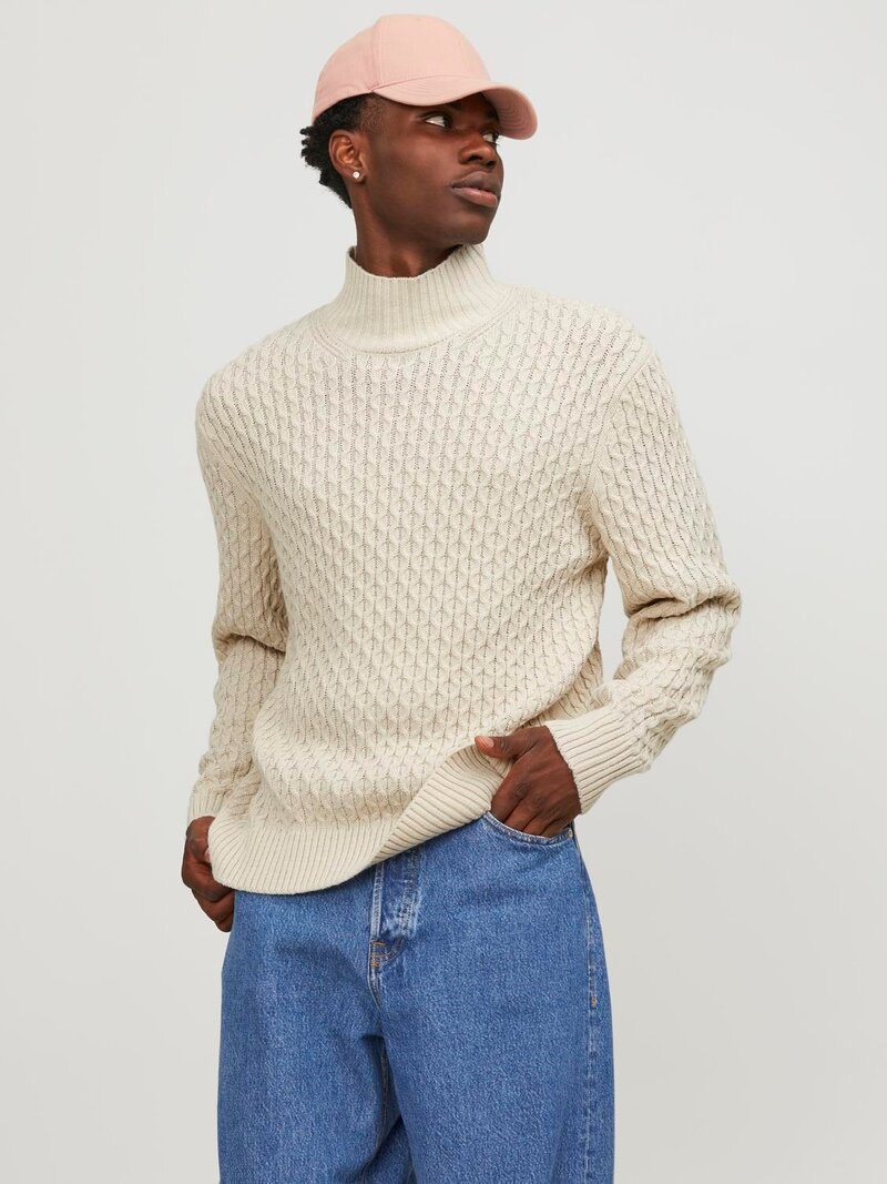 Jack---Jones-Cosy-Stickad-Polotroja-Herr-Moonbeam-1
