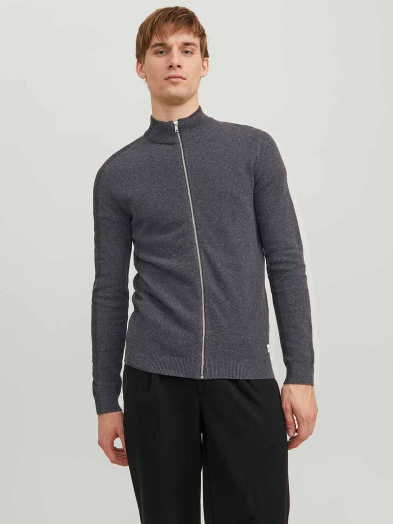 Jack---Jones-Hill-Stickad-Cardigan-Herr-Dark-Grey-Mel-1