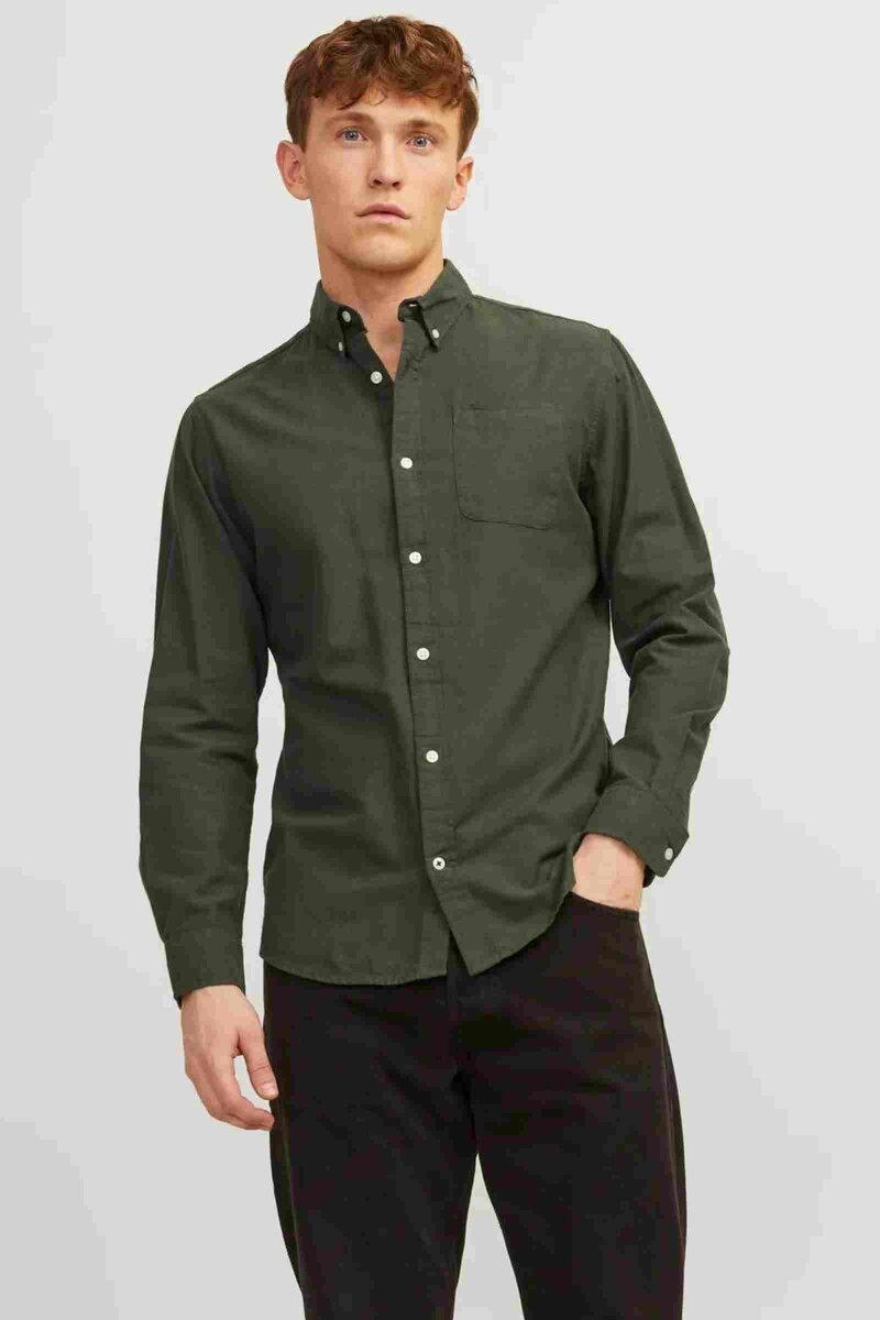 Jack---Jones-Oxford-Skjorta-Herr-Forest-Night-1
