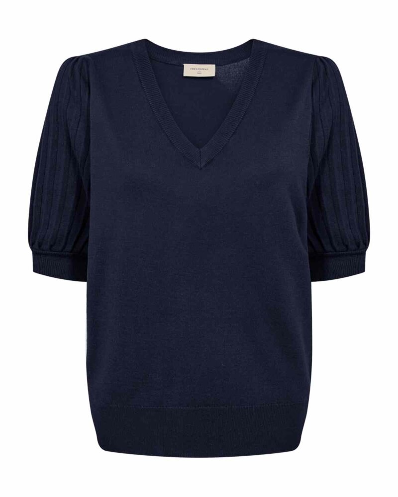 Joel-Kortarmad-Pullover-Dam-Navy-Blazer-Freequent--Smilebutiken-1